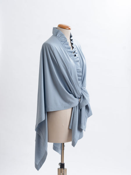 Powder blue Merino wool.