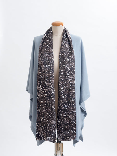 Marion Chocolate Dream Silk Indulgence Scarf teamed with a powder blue Muse Merino wrap.