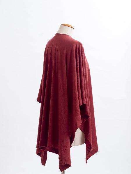Garnet rust Merino Muse wrap is an easy way to add colour to any outfit.