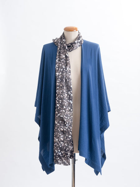 Marion Chocolate Dream Silk Indulgence Scarf teamed with a teal Muse Merino wrap.