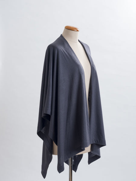 Charcoal Merino wool Muse wrap.