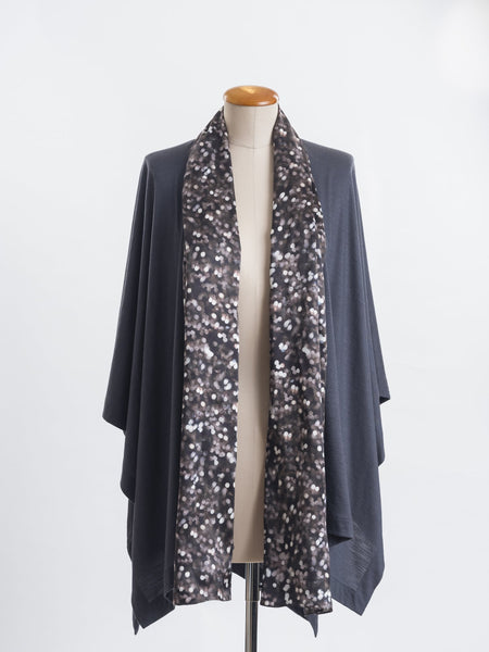 Marion Chocolate Dream Silk Indulgence Scarf teamed with a charcoal Muse Merino wrap.