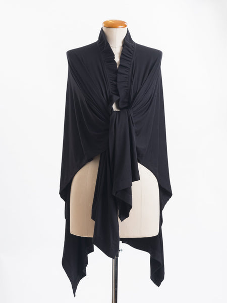 Black Coco bamboo wrap, tie it several ways to achieve different looks.