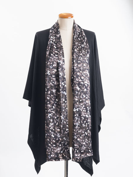 Marion Chocolate Dream Silk Indulgence Scarf teamed with a black Muse Merino wrap.