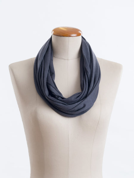 Caterina Infinity Scarf in Charcoal adds a lovely warm layer to your outfit instantly.