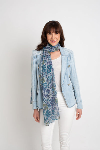 Lulu floral silk Scarf