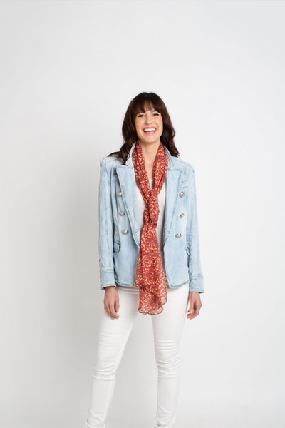 Odette Floral Silk Scarf