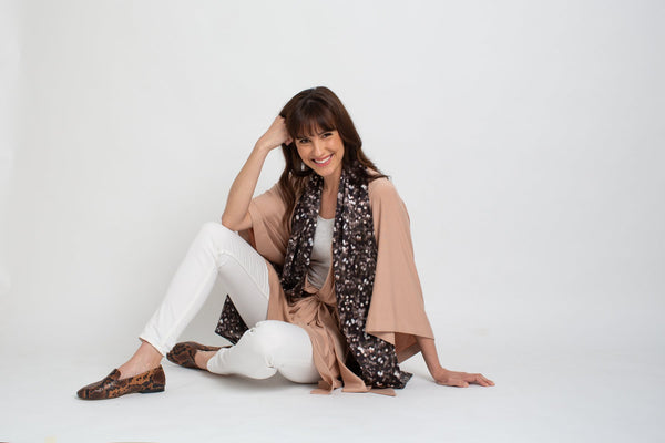 Marion Chocolate dream Silk Satin Scarf