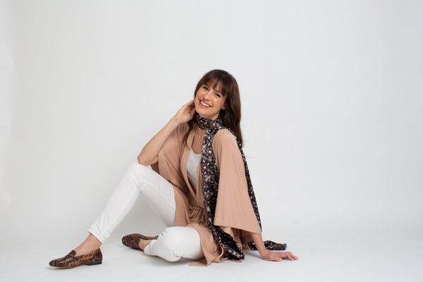 Marion Chocolate dream Silk Satin Scarf