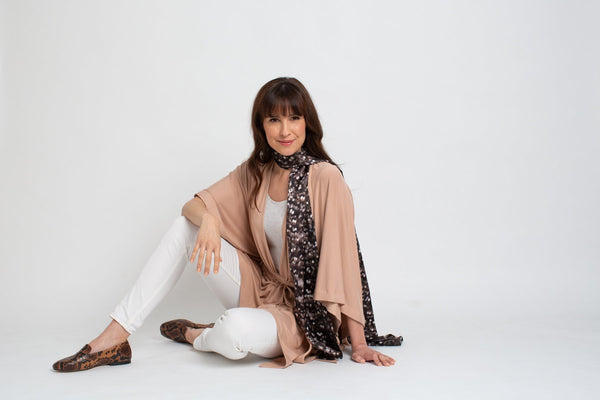 Marion Chocolate dream Silk Satin Scarf