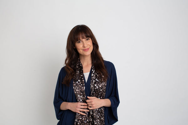 Marion Chocolate dream Silk Satin Scarf