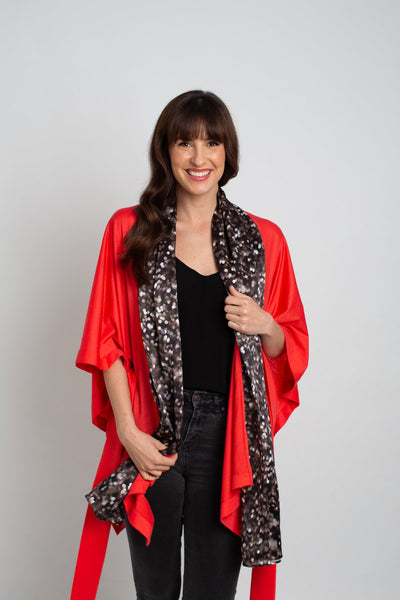 Marion Chocolate dream Silk Satin Scarf