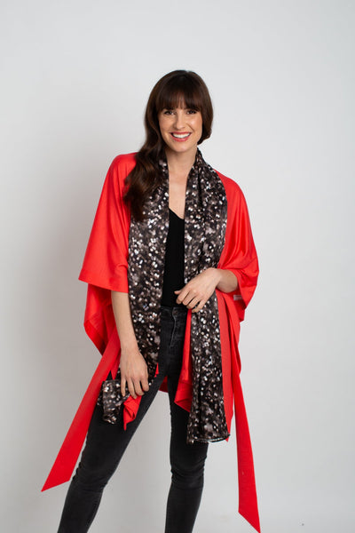 Marion Chocolate dream Silk Satin Scarf