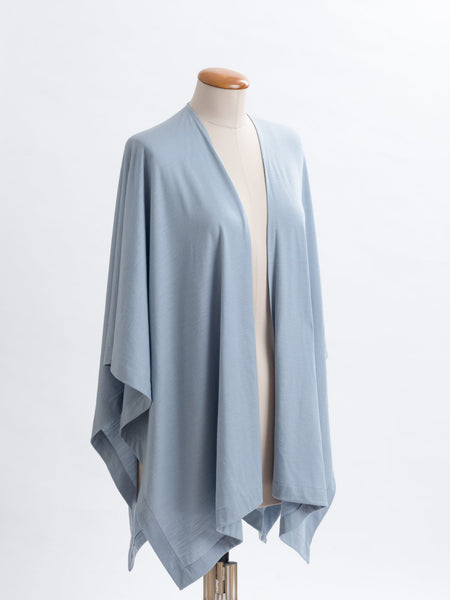 Powder blue Muse Merino wool wrap.
