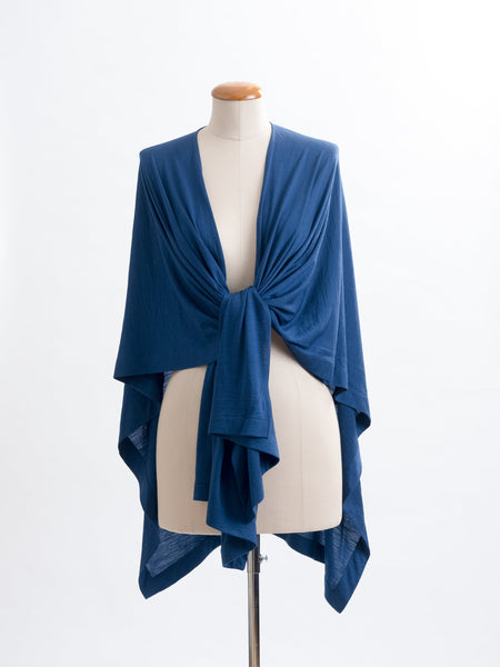 Teal Muse wrap, tie it into place in several ways.