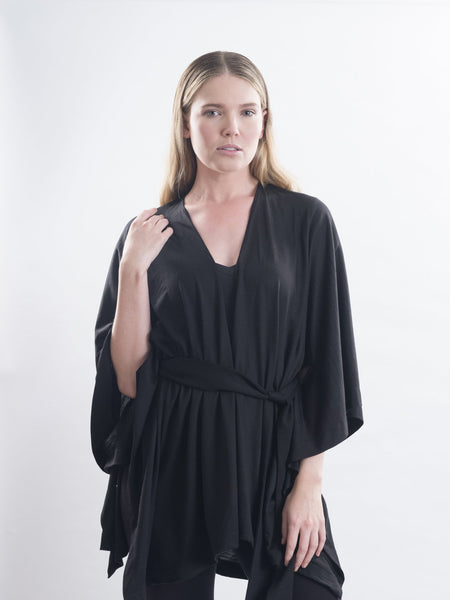 Black Merino wool.