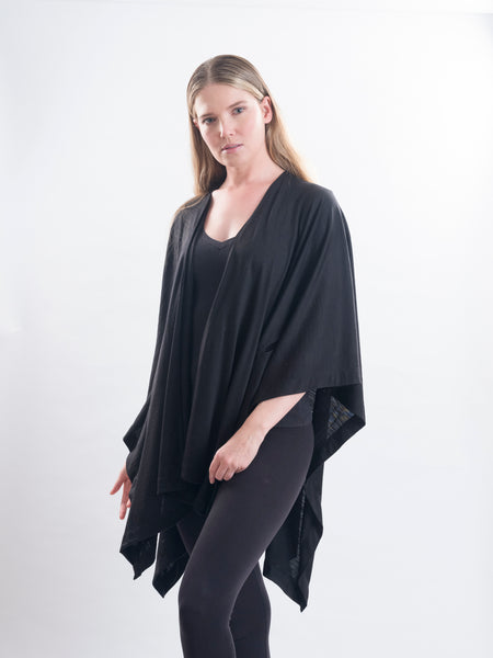 Black Muse Merino wool wrap.