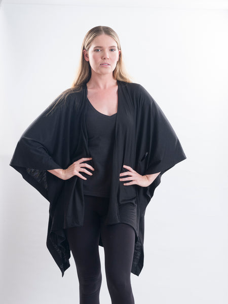 Black Muse Merino wool wrap.