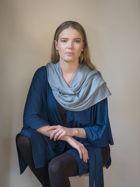 Wear Paris draped scarf like for an extra warm layer.