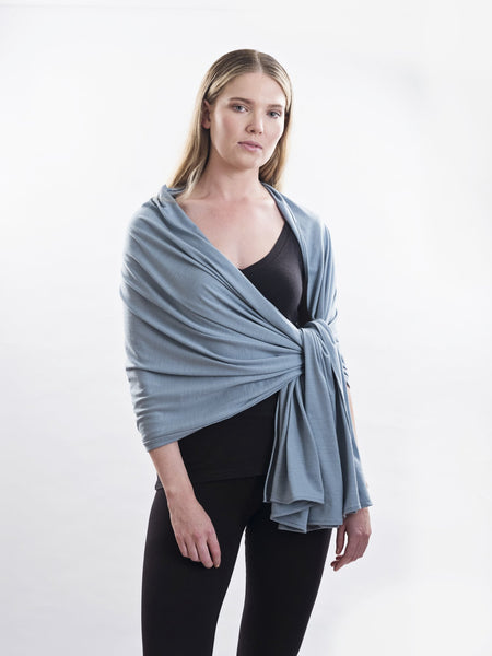 Powder blue Merino wool.