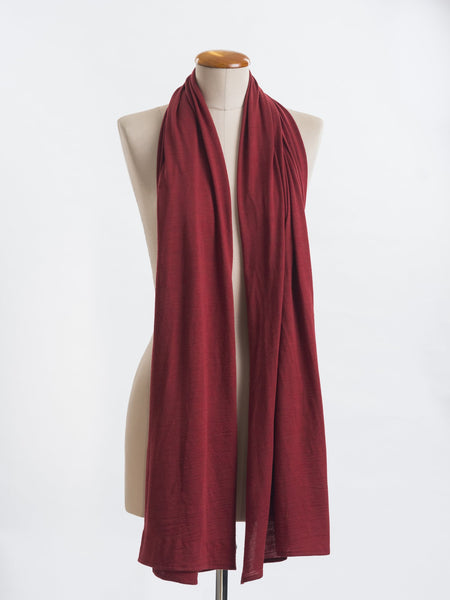 Garnet rust Merino wool.