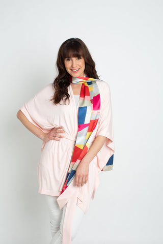 Mod Colour Block Satin Scarf