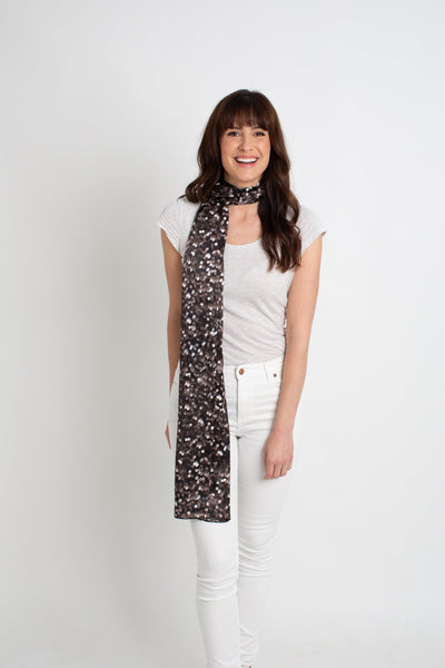 Marion Chocolate dream Silk Satin Scarf