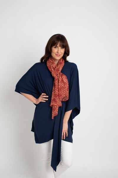 Odette Floral Silk Scarf